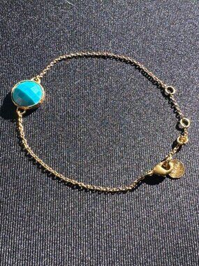 Stella & Dot Turquoise and Gold bracelet
